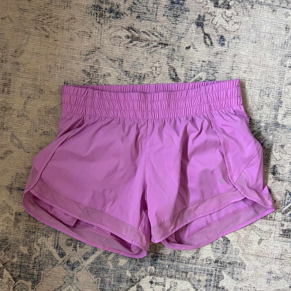 Athleta Lilac-Pink Athletic Shorts w/ pocket and adjustable string